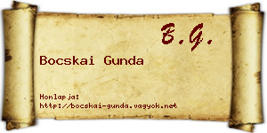 Bocskai Gunda névjegykártya